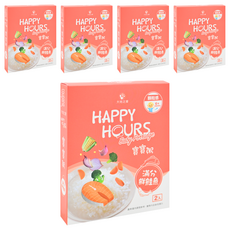 HAPPY HOURS 寶寶粥 - 6個月以上嬰幼兒適用 無添加人工香料、調味料、防腐劑, 滿分鮮鮭魚, 300g, 5盒