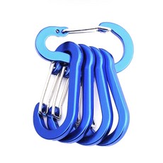 Beramang 登山 露營 鋁合金登山扣, 藍色, 5個