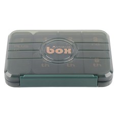 理享家 7格便攜式7日藥盒 17 x 13 x 3cm 北歐綠, 1個