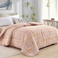 FOCA 100%雪絨棉可水洗羽絲絨暖冬被, 清雅花意