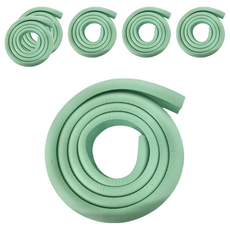 加厚泡棉寶寶保護防撞條/防撞桌角保護條, 藍綠色, 6條