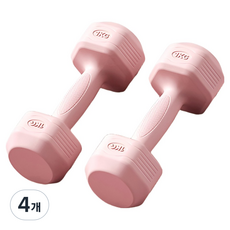 로이윙 파스텔 육각 아령 덤벨 양손 세트, 4개, 1kg