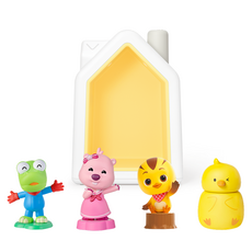 코코지 하우스 + 동물 친구들 크롱 + 루피 + 꽁지 + 뿅이 학습완구 세트, 혼합색상, 1세트