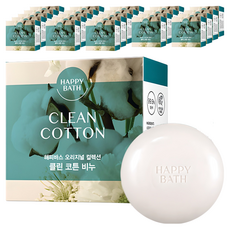 해피바스 오리지널 컬렉션 비누 클린코튼향, 90g, 24개