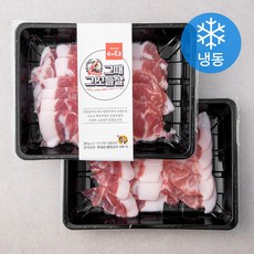 하이포크 한돈 꼬들살 구이용 (냉동), 300g, 2개