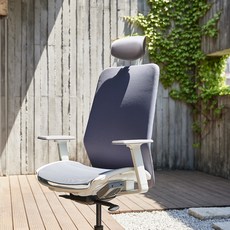 듀오백 사무용 컴퓨터 책상 메쉬의자 Q1W 에어로, 그레이