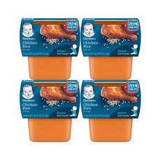 거버 2단계 이유식 6개월부터 113g x 2p, 4개, 치킨 + 라이스 혼합맛