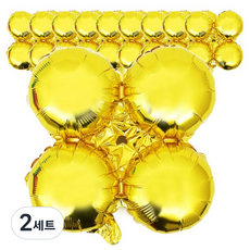 拱門裝飾四輪銀箔氣球 10枚入, 金子