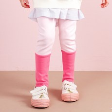 WALTON kids 女童款笑臉圖案拼色緊身褲