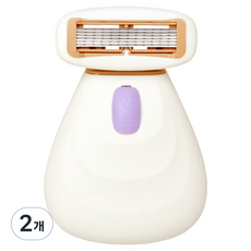 마켓링 여성용 휴대 제모기 화이트, 2개, 1개입