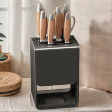 달콤상점 주방 싱크대 물빠짐 칼꽂이, 블랙, 1개