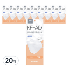 와이엠 더탑 비말차단용 마스크 소형 KFAD, 5개입, 20개, 화이트