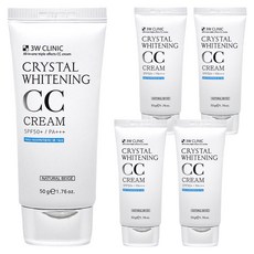 3W CLINIC 晶透亮白CC霜, 5條, Natural Beige, 50g