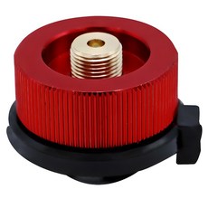 알루미늄 캠핑 미니 부탄가스 버너 변환기 어댑터, 레드, 1개