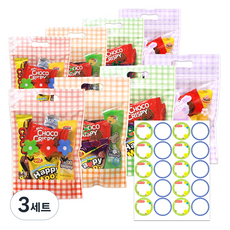 Hanbom 謝禮零食禮物袋 團體禮物 餅乾組, 3套, 8包+標籤貼紙