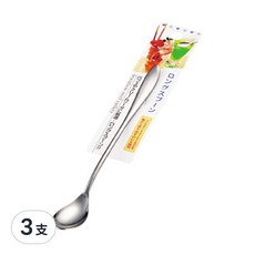 Echo 攪拌長匙 安全衛生 長柄設計 挖取便利, 不鏽鋼, 3支