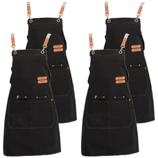 DAPER NAM 防水帆布咖啡師圍裙, 黑色, 4個
