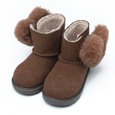 孩童毛絨愛心雪靴