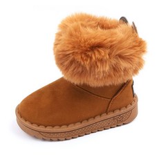 Rurushu 兒童兔兔亮片毛絨靴 BW117