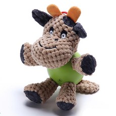 딩동펫 반려동물 공을품은 장난감 송아지, 혼합색상, 1개