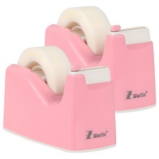 잘잘리오 어린이 테이프 디스펜서 자동 안전 커터기 레인보우 미니, 02 핑크, 2개