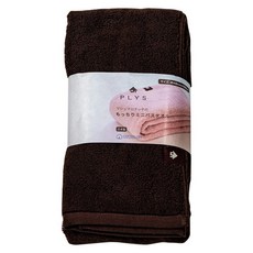 日本 oka PLYS 純棉蓬鬆迷你浴巾 棉紗, 棕色, 1條
