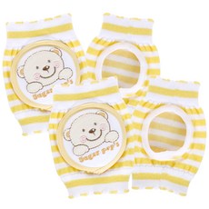 슈가팝스 쿨링베어 무릎보호대 2p 세트, 옐로우, 2세트