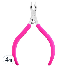 올웨일리 스트링 네일 니퍼 각질제거 큐티클 가위 TSP2652, 4개, 핑크