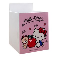 U-House 樺新 Sanrio 三麗鷗 磁吸式木製收納盒 附黏貼式磁鐵片 10 x 10 x 15cm 美味蘋果, 美味蘋果 粉色 + 白色, 1個