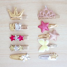 小淑女 女童用 閃亮髮夾 10件組