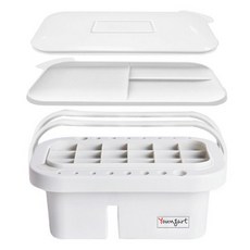 YOUNG ART 雙排手柄多功能水桶調色盤, 白色