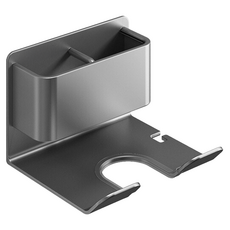 i life 多功能吹風機收納架 槍灰 免打孔壁掛式浴室收納置物架, 1個