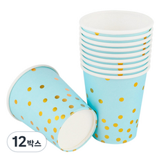 五彩紙屑派對杯 藍色 240ml, 10入, 12個