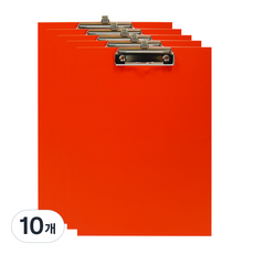 環保A4文件板夾 附筆夾 金屬線裝飾, 橘色, 10個