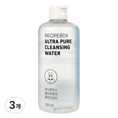 recipebox 韓兔 Ultra pure卸妝水, 300ml, 3瓶