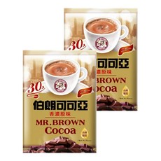 金車 MR.BROWN 伯朗咖啡 可可亞 三合一 香濃原味, 21.5g, 30包, 2袋