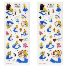 Alice in Wonderland 愛麗絲夢遊仙境 PVC貼紙, 多色, 2個