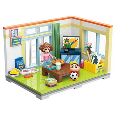 Shinchan 蠟筆小新 蜡筆小新不說謊塊塊家裡客廳 K20606, 混合色