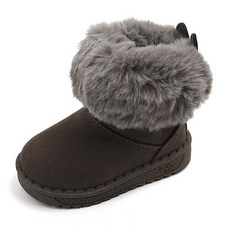 Luloushu 兒童兔子亮片毛絨靴 BW117