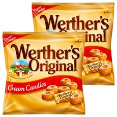 Werther's Original 道地的偉特 鮮奶油糖，香醇濃郁，不黏牙，奶蛋素食可食用, 90g, 2袋