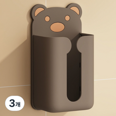 PEONIST 無尾熊浴室衛生紙架紙巾盒, 棕色, 3個