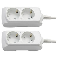 거성산업 접지형 10A 멀티탭 4호 2구 + 안전커버 랜덤발송, 2세트