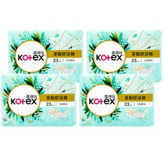 Kotex 靠得住 茶樹舒涼 涼感衛生棉 3分微涼, 23cm, 18片, 4包