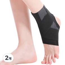 GABONDA 纖薄型腳踝保護帶, 黑色, 2個