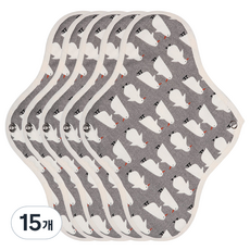 WIZLLY 媽媽做的布衛生棉 企鵝, 大型, 1入, 15個