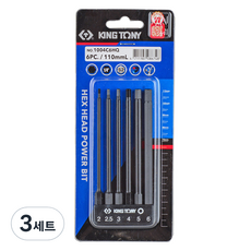 킹토니 육각비트 6종 세트 110mm 1004C6HQ, 3세트