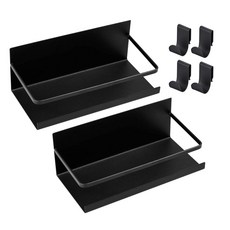 磁吸式冰箱收納架 黑色 2入+掛勾 黑色 4入, 1組