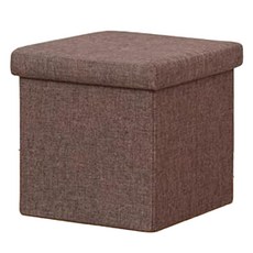日雅風加厚收納凳收納箱, 咖啡色, 1個