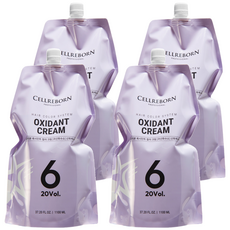 셀리본 옥시던트 컬러 크림 염색용 산화제 6%, 1.1L, 4개