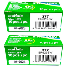 muRata 村田 手錶用鈕扣電池 SR626SW 377, 10入, 2個